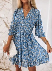 Elegant Floral Mini Dress-Rose-S-State of Style