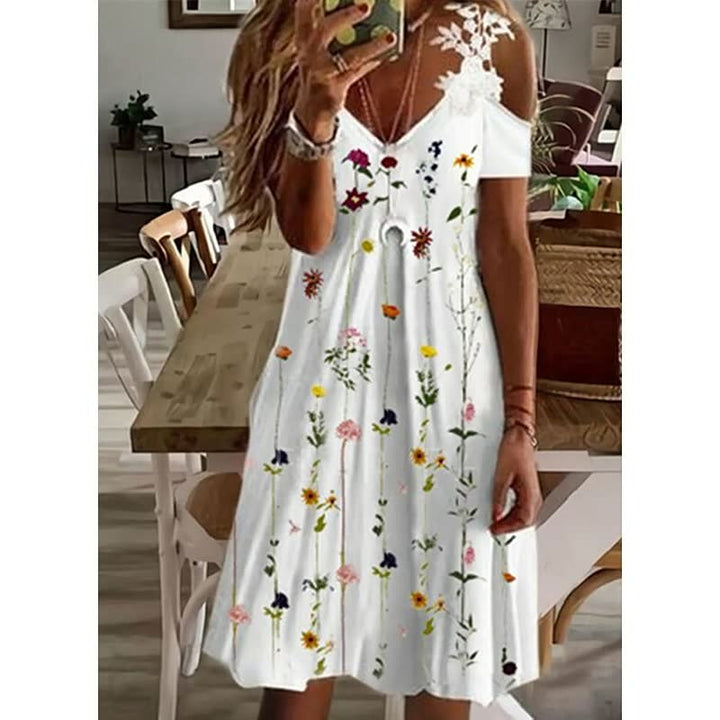Elegant Flower Dress | Perfect for Any Occasion-Brown-S-State of Style