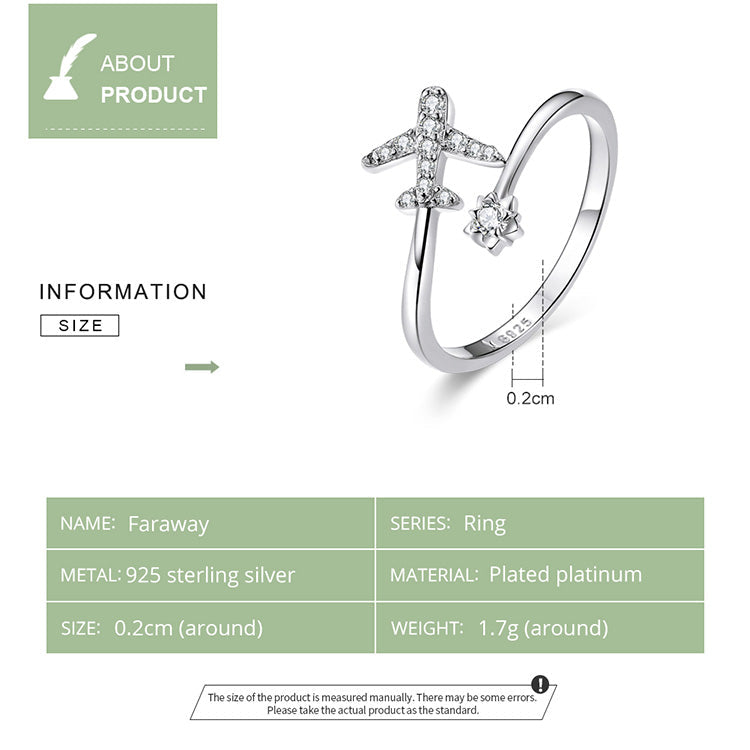 Elegant Flying Aeroplane Ring | Unique Aviation-Inspired Jewellery-State of Style