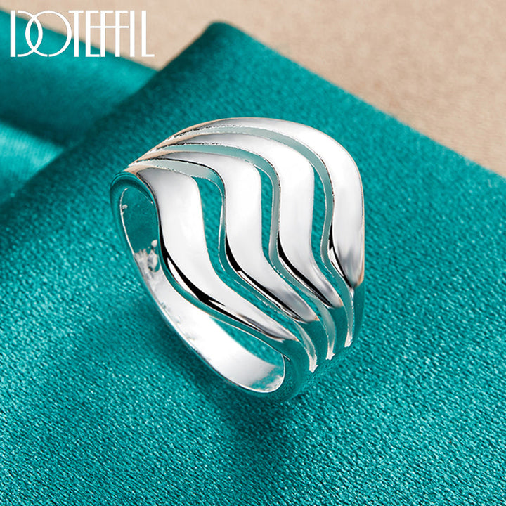 Elegant Four-Row Ring | Smooth Design | Women’s Jewellery-Circumference (cm) : 5.19-State of Style