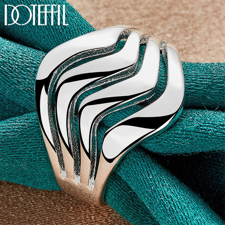 Elegant Four-Row Ring | Smooth Design | Women’s Jewellery-Circumference (cm) : 5.19-State of Style