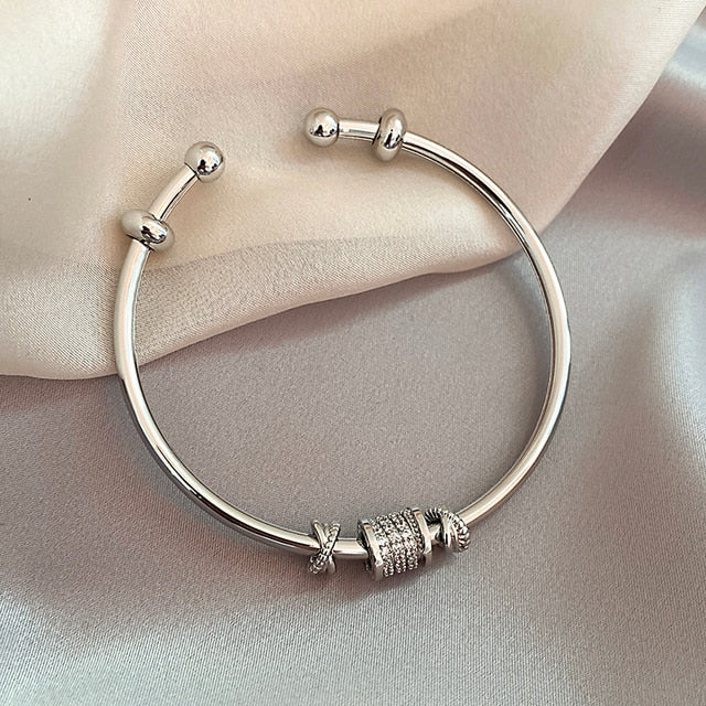 Elegant French Style Bracelet | Women's Fashion Jewellery-Silver-State of Style