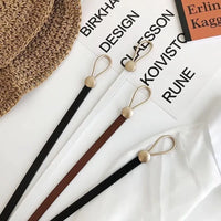 Elegant Gold Buckle Knot Strap Belt – Stylish & Adjustable-Black-State of Style