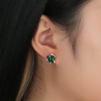 Elegant Green Gemstone Earrings for Stylish Women-Green 10MM-State of Style
