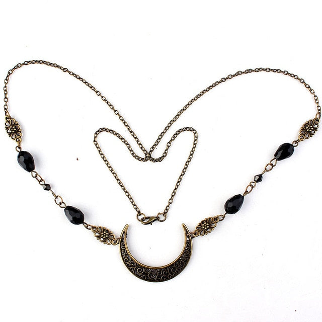 Elegant Head Necklace | Stylish Jewellery for Women-Black-State of Style