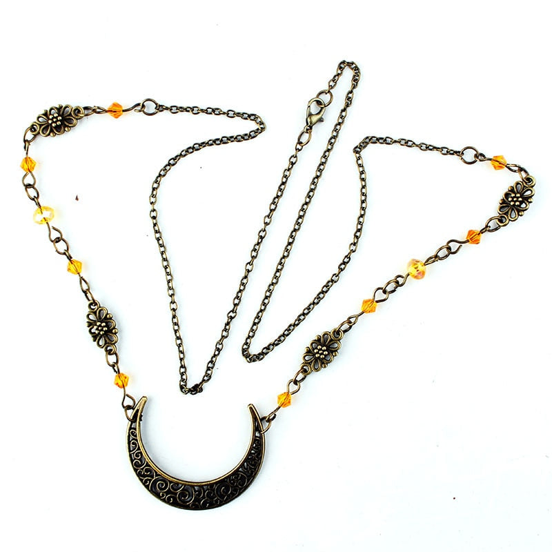 Elegant Head Necklace | Stylish Jewellery for Women-Orange-State of Style