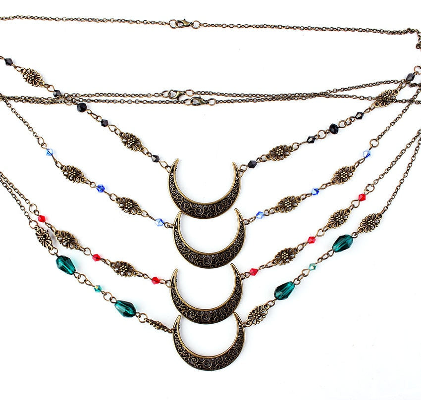 Elegant Head Necklace | Stylish Jewellery for Women-Silver-State of Style