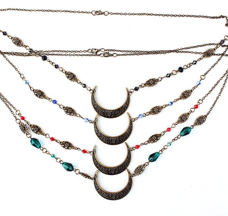 Elegant Head Necklace | Stylish Jewellery for Women-Silver-State of Style