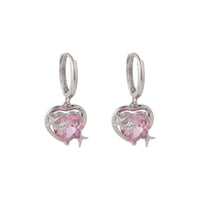Elegant Heart Drop Necklace | Fashion Peach Heart Pendant-Heart Earrings-State of Style