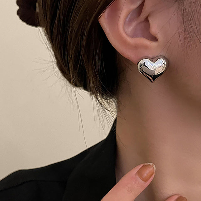 Elegant Heart Earrings | Perfect Gift For Her-Silver-State of Style