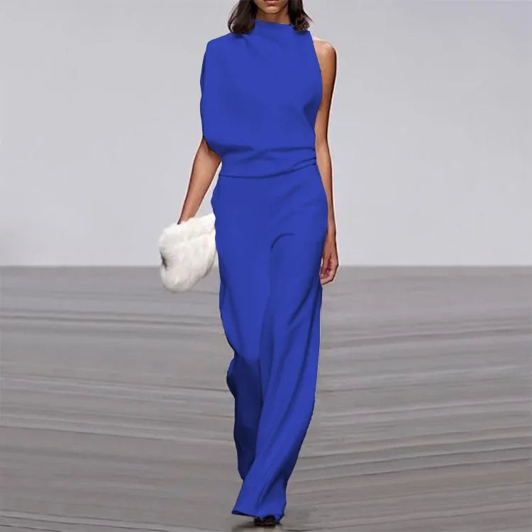 Elegant High Neck Jumpsuit by Isabel-Blue-S-State of Style
