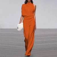 Elegant High Neck Jumpsuit by Isabel-Orange-S-State of Style