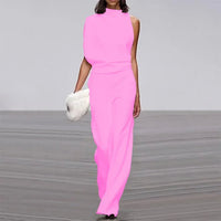 Elegant High Neck Jumpsuit by Isabel-Pink-S-State of Style