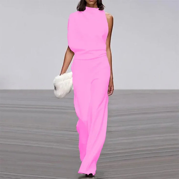 Elegant High Neck Jumpsuit by Isabel-Pink-S-State of Style