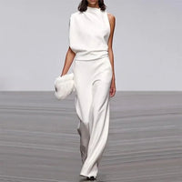 Elegant High Neck Jumpsuit by Isabel-White-S-State of Style