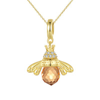 Elegant Insect Pendant Necklace | Unique Jewellery Piece-Gold Necklace-State of Style