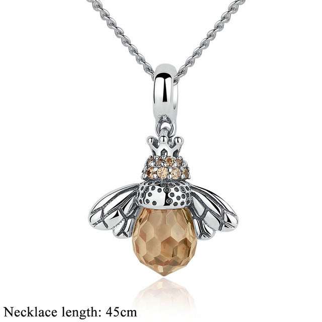 Elegant Insect Pendant Necklace | Unique Jewellery Piece-Silver Necklace-State of Style
