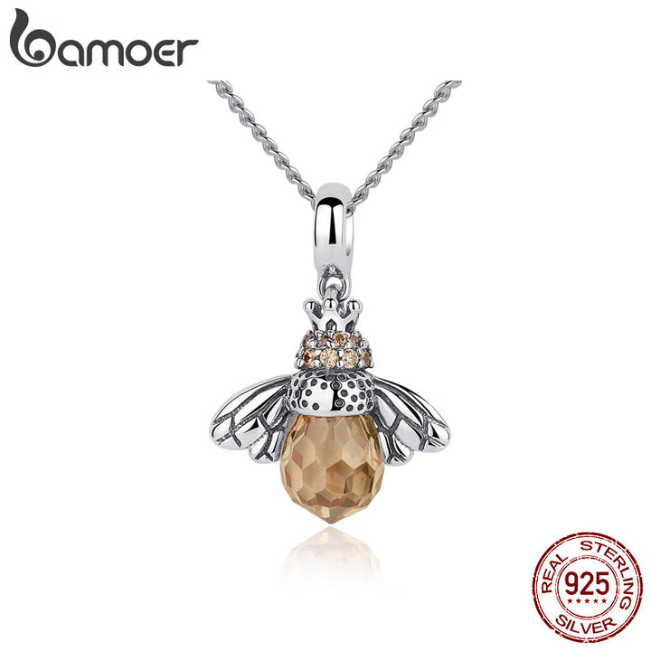 Elegant Insect Pendant Necklace | Unique Jewellery Piece-Silver Pendant Only-State of Style