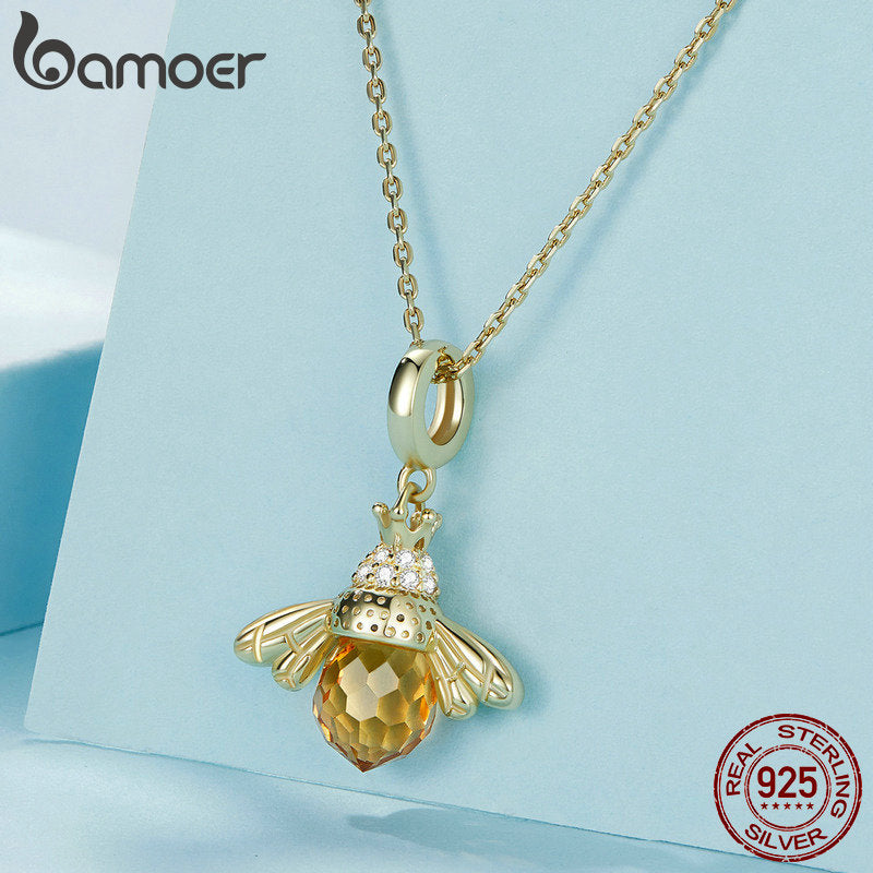 Elegant Insect Pendant Necklace | Unique Jewellery Piece-Silver Pendant Only-State of Style