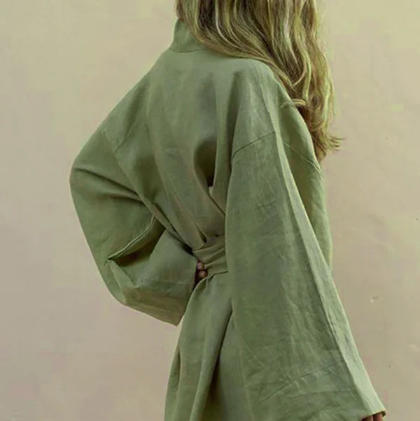 Elegant Kimono Dress | Liora-Green-S-State of Style