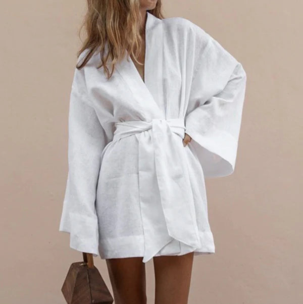 Elegant Kimono Dress | Liora-White-S-State of Style
