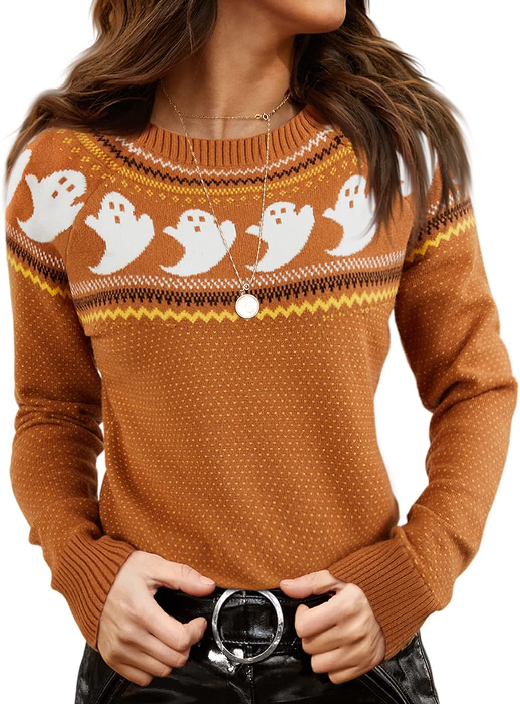 Elegant Knitted Women's Turtleneck Sweater - Denise-Apricot-S-State of Style