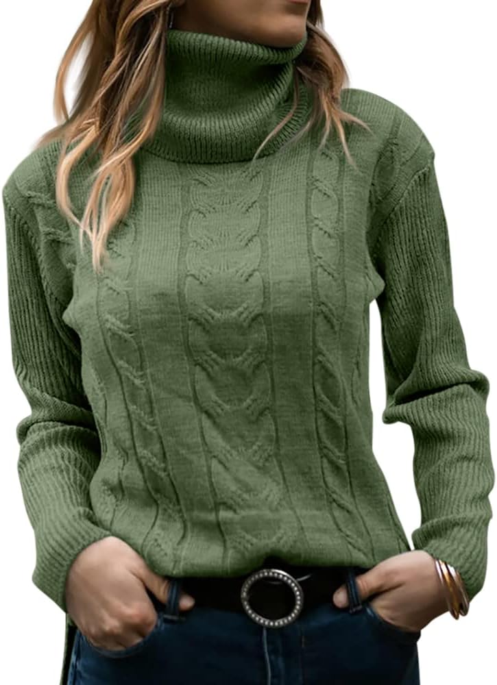 Elegant Knitted Women's Turtleneck Sweater - Denise-Apricot-S-State of Style