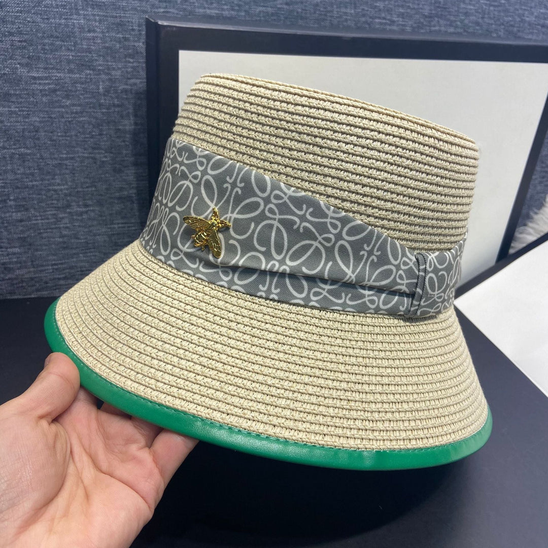 Elegant ladies' summer hat with bow detail – RibbonShade-Beige-State of Style