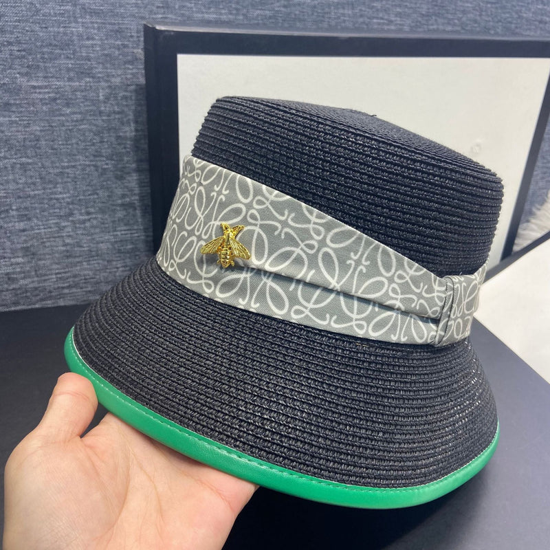 Elegant ladies' summer hat with bow detail – RibbonShade-Black-State of Style