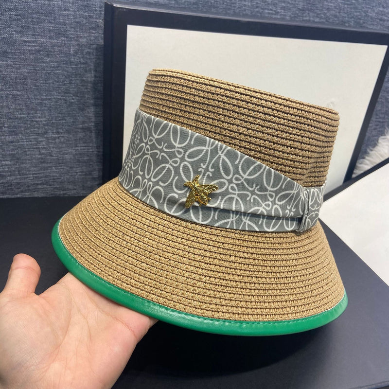 Elegant ladies' summer hat with bow detail – RibbonShade-Khaki-State of Style