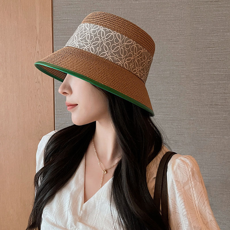 Elegant ladies' summer hat with bow detail – RibbonShade-Khaki-State of Style