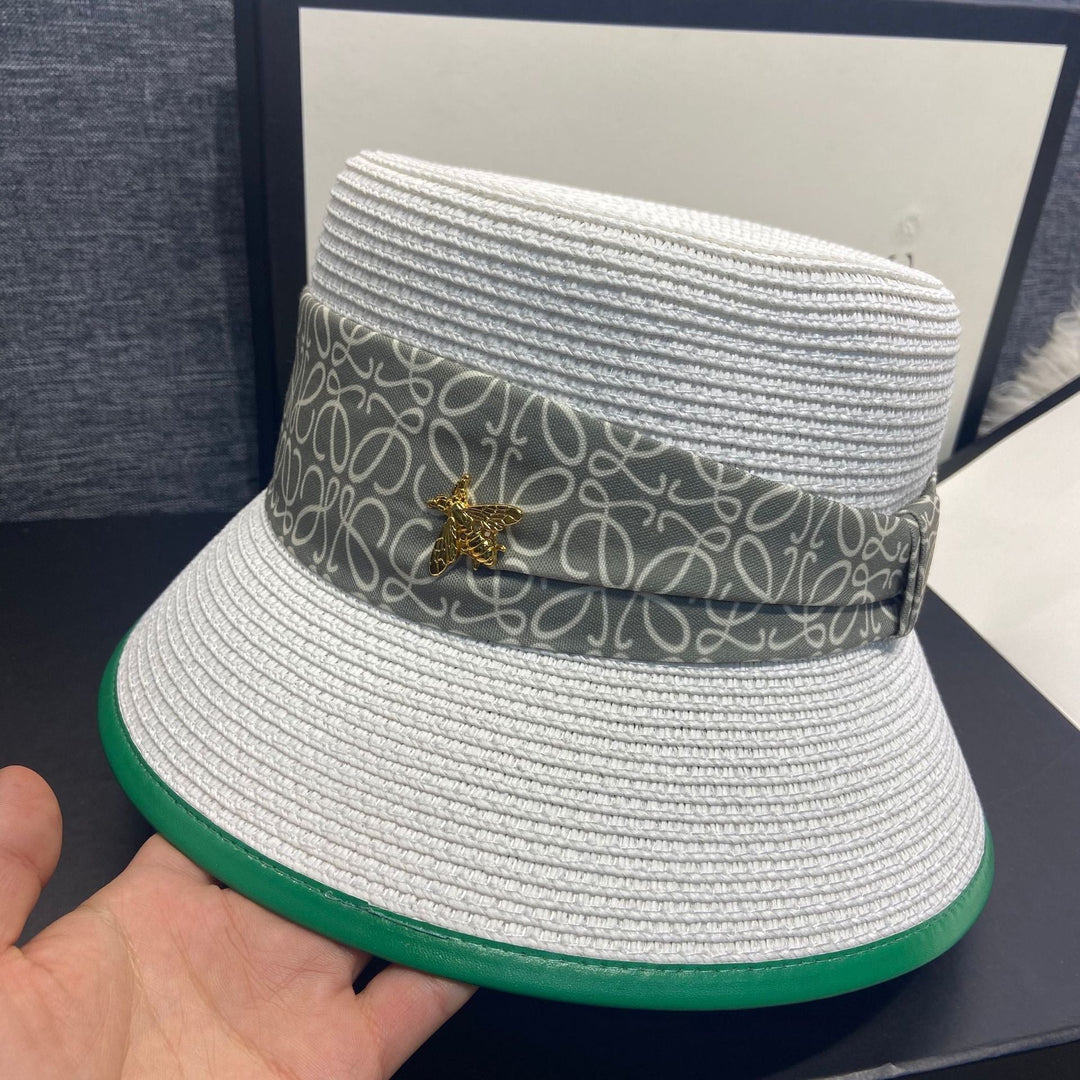 Elegant ladies' summer hat with bow detail – RibbonShade-White-State of Style