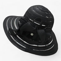 Elegant ladies' sun hat made of organza – Mirielle-Black-State of Style