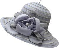 Elegant ladies' sun hat made of organza – Mirielle-Gray-State of Style
