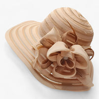 Elegant ladies' sun hat made of organza – Mirielle-Khaki-State of Style