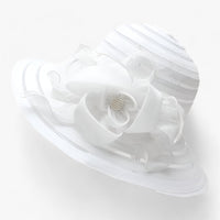 Elegant ladies' sun hat made of organza – Mirielle-White-State of Style