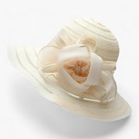 Elegant ladies' sun hat made of organza – Mirielle-Yellow-State of Style