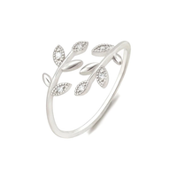 Elegant Leaf Ring | Nature-Inspired Adjustable Jewellery for Women-Silver-State of Style