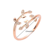Elegant Leaf Ring | Nature-Inspired Adjustable Jewellery for Women-Silver-State of Style