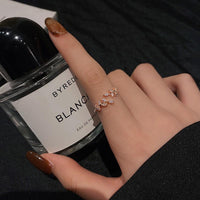 Elegant Leaf Ring | Nature-Inspired Adjustable Jewellery for Women-Silver-State of Style