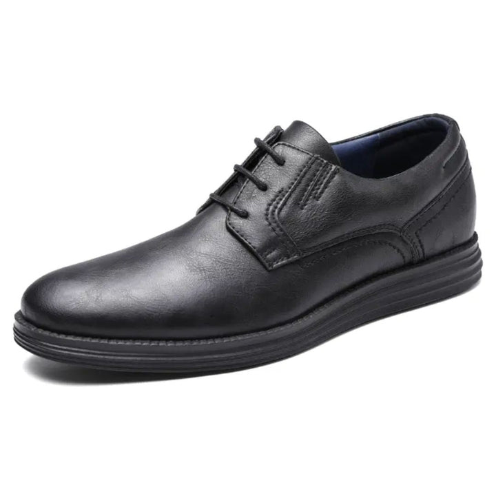 Elegant Leather Sneakers Charles – Office & Casual Comfort-Black-6.5-State of Style