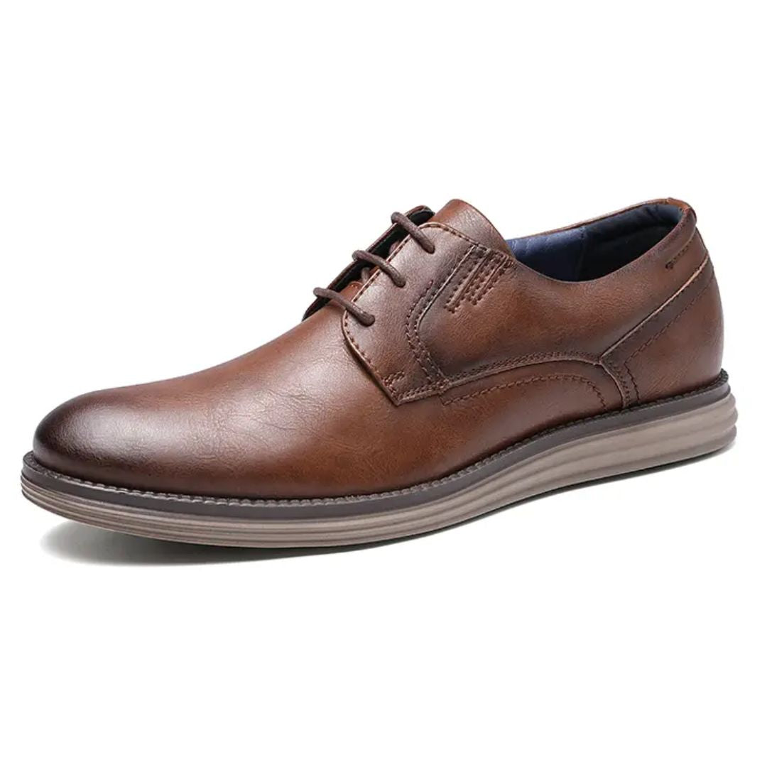Elegant Leather Sneakers Charles – Office & Casual Comfort-Brown-6.5-State of Style