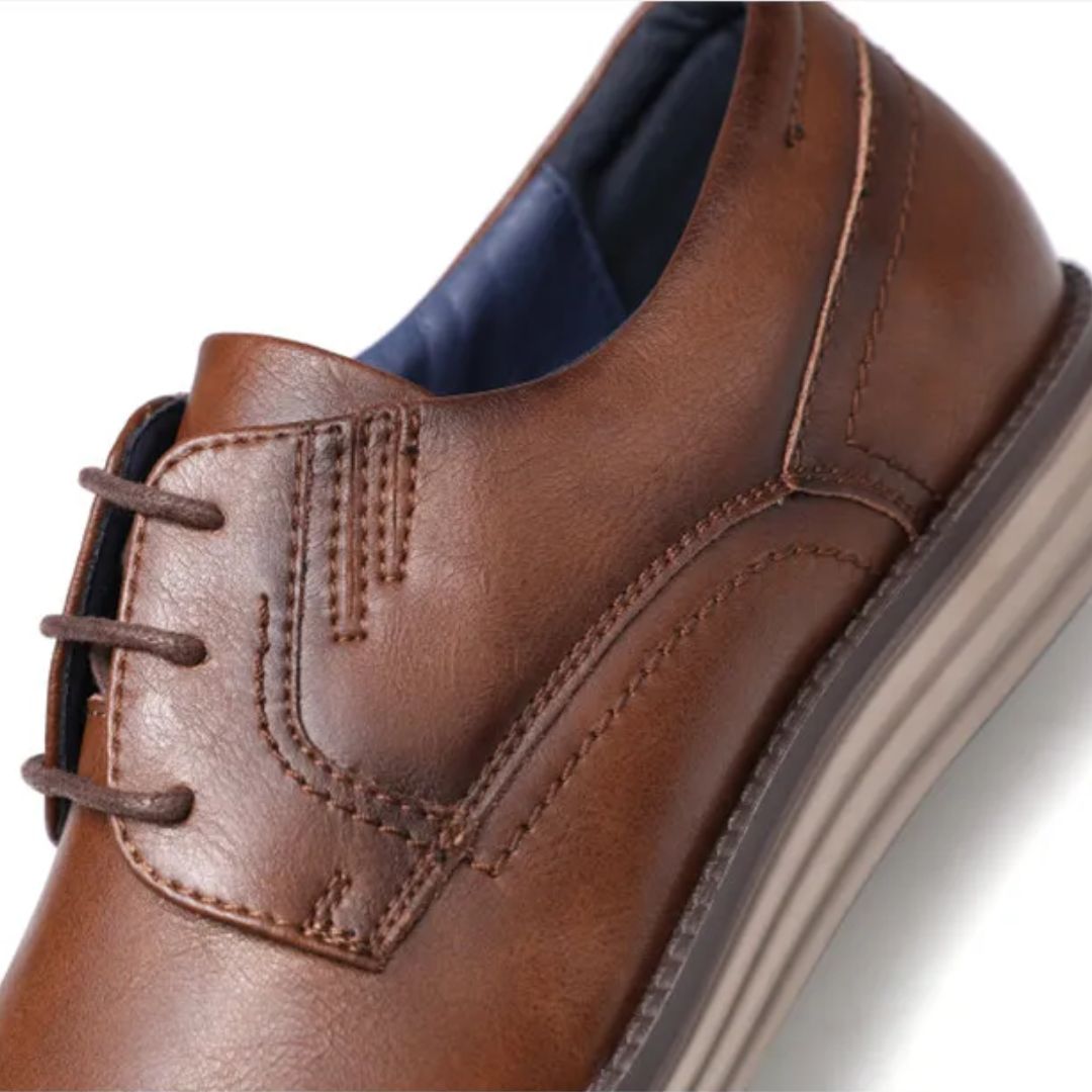 Elegant Leather Sneakers Charles – Office & Casual Comfort-Chocolate-6.5-State of Style