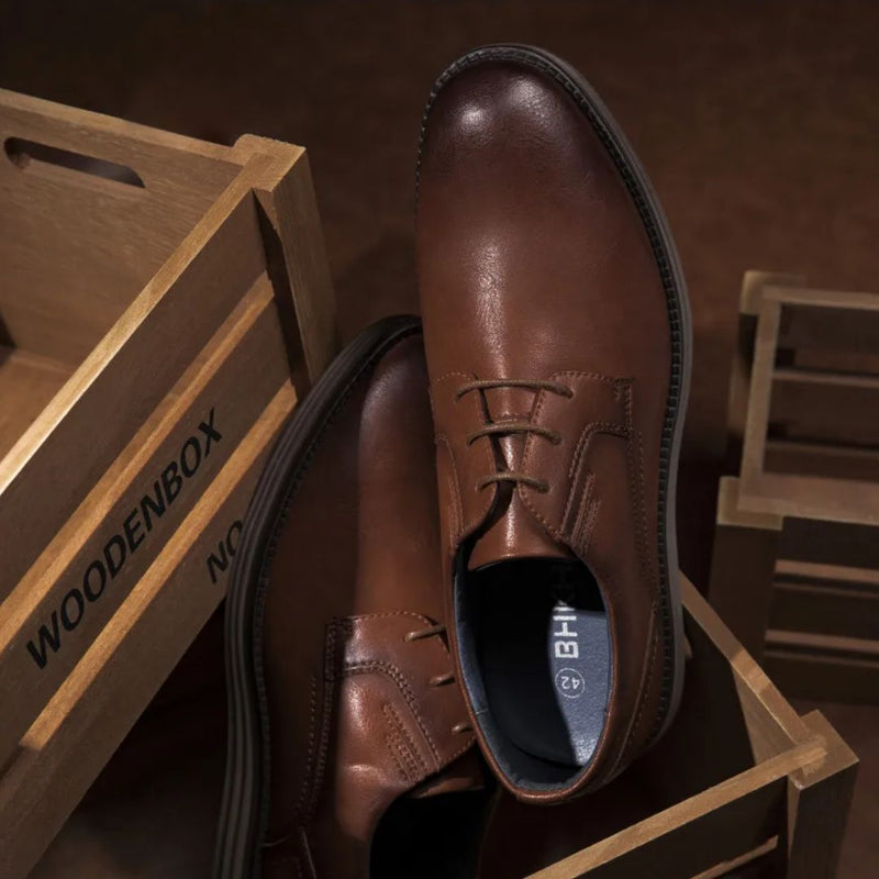 Elegant Leather Sneakers Charles – Office & Casual Comfort-Chocolate-6.5-State of Style