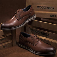 Elegant Leather Sneakers Charles – Office & Casual Comfort-Chocolate-6.5-State of Style