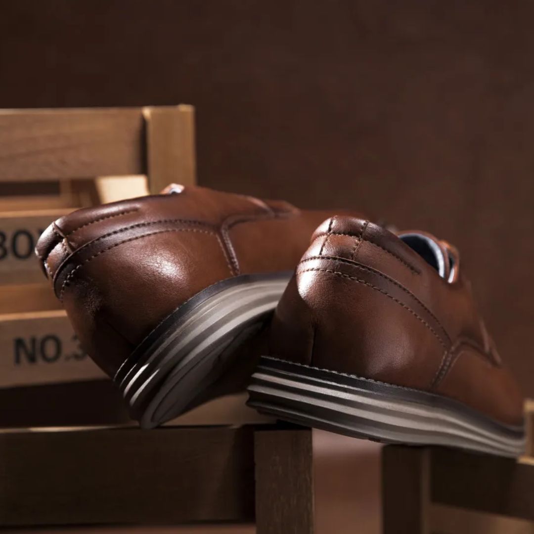 Elegant Leather Sneakers Charles – Office & Casual Comfort-Chocolate-6.5-State of Style