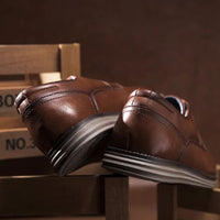 Elegant Leather Sneakers Charles – Office & Casual Comfort-Chocolate-6.5-State of Style