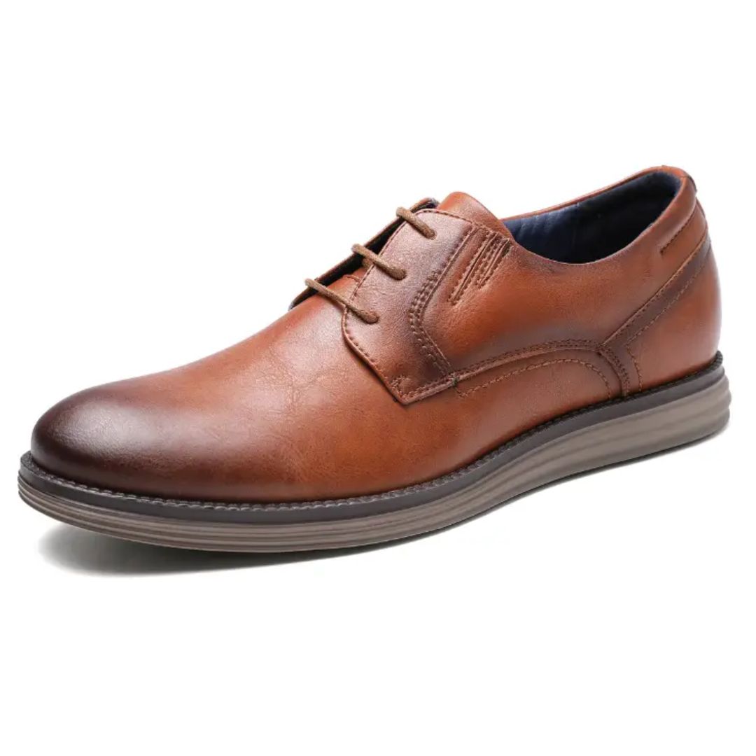 Elegant Leather Sneakers Charles – Office & Casual Comfort-Chocolate-6.5-State of Style