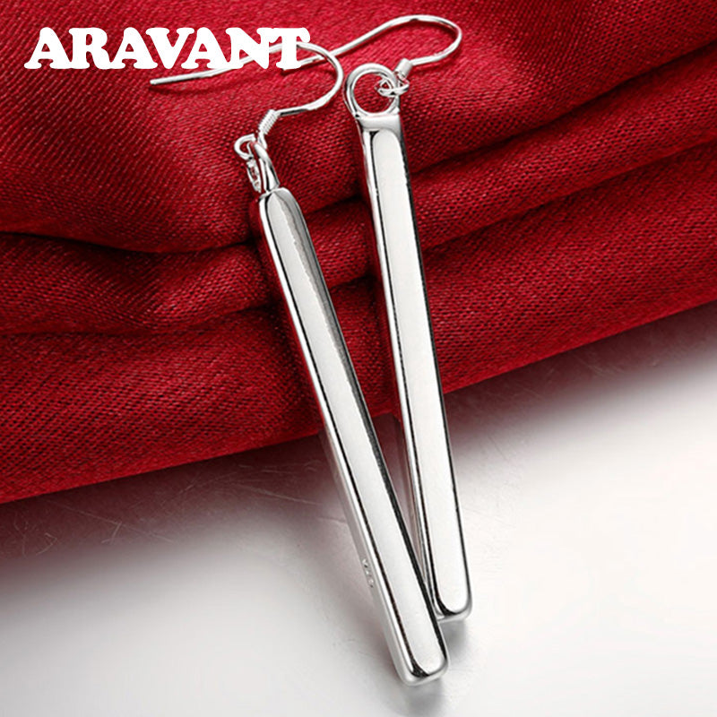 Elegant Line Earrings | Sterling Silver-State of Style