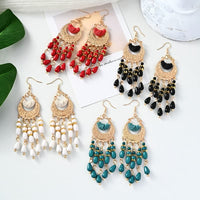 Elegant Long Dangle Earrings | Women’s Fashion Jewellery-Black-State of Style